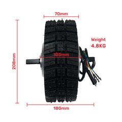8 Inch DIY Geared Wheel Hub Motor