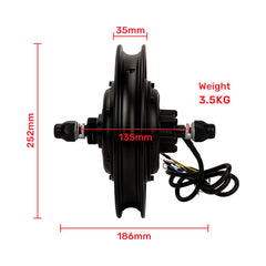 12 Inch Gearless Electric Hub Motor Kit