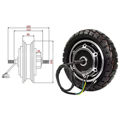 10 Inch Electric Scooter Hub Motor Kit High Performance Replacement for Kugoo Scooters