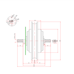 12 Inch 48V 1000W High-Torque Electric Scooter Hub Motor for Feido E-Bikes